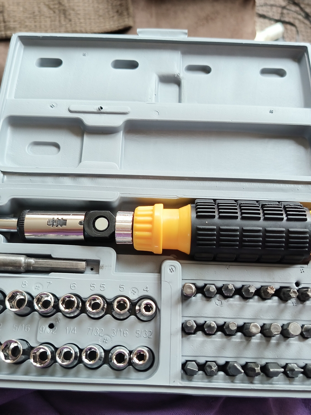 Tool Set 41 Pcs Socket Set and Bit Set with Yellow-Black Handle New